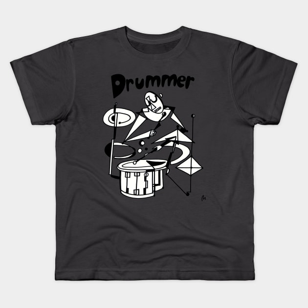 Drummer (Male) by Pollux Kids T-Shirt by WorldofPollux